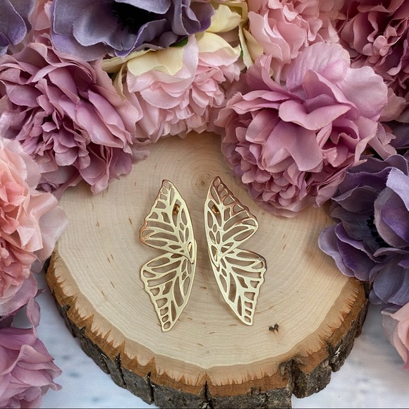 Stunning Boho Oversized Butterfly Wing Earrings - Picture 11 of 16
